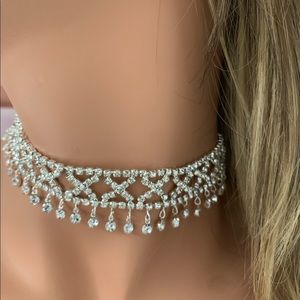 Crystal Pashmina Choker Necklace